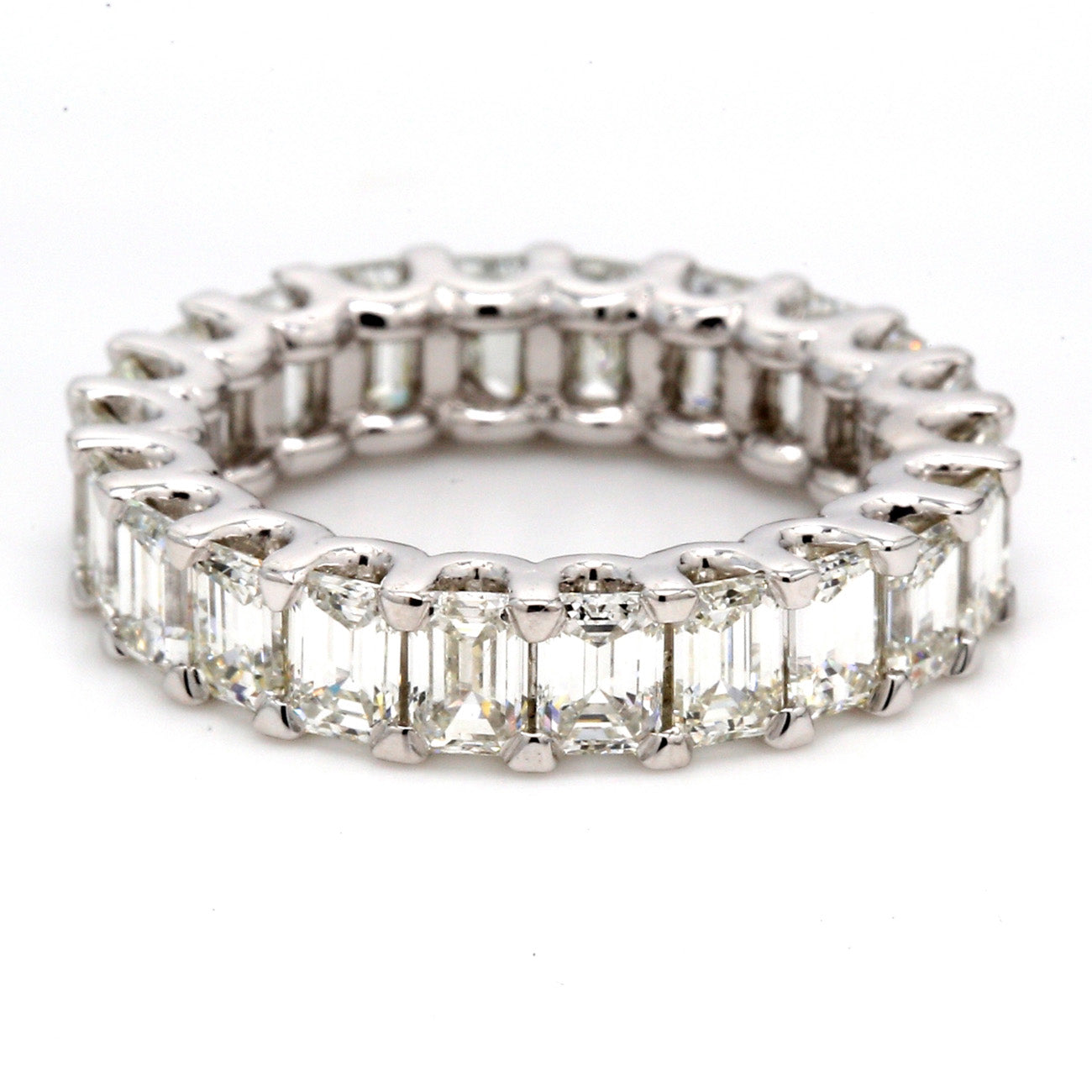 3.50 CTW Emerald Platinum Eternity Wedding Band