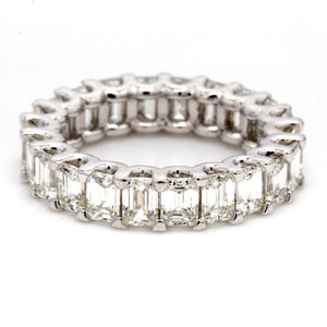 3.50 CTW Emerald Platinum Eternity Wedding Band