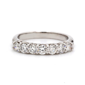 1.30 CTW Round 14 K White Gold Diamond Wedding Band