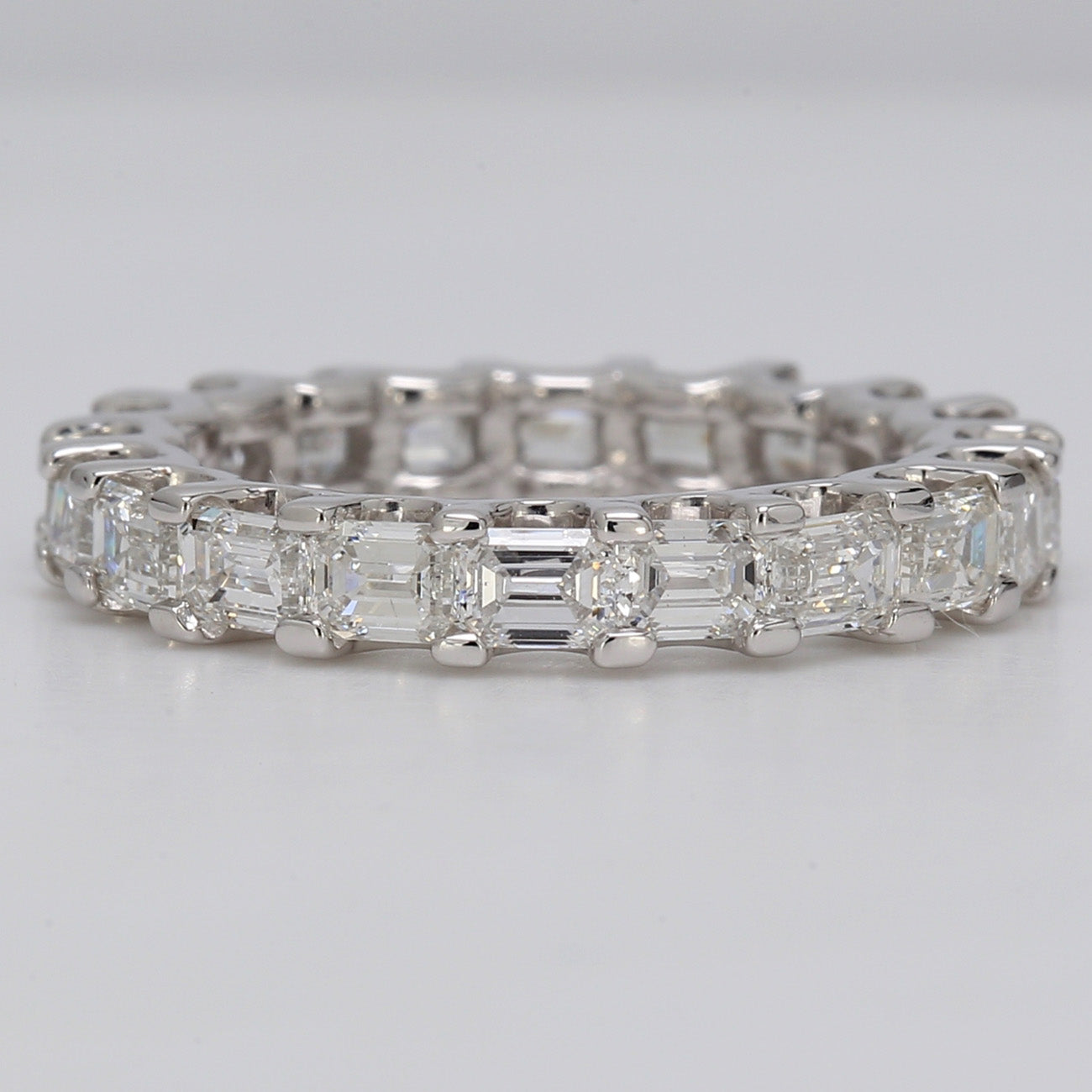 2.82 CTW Emerald Platinum Eternity Wedding Band