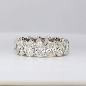 7.74 CTW Oval Platinum Eternity Wedding Band