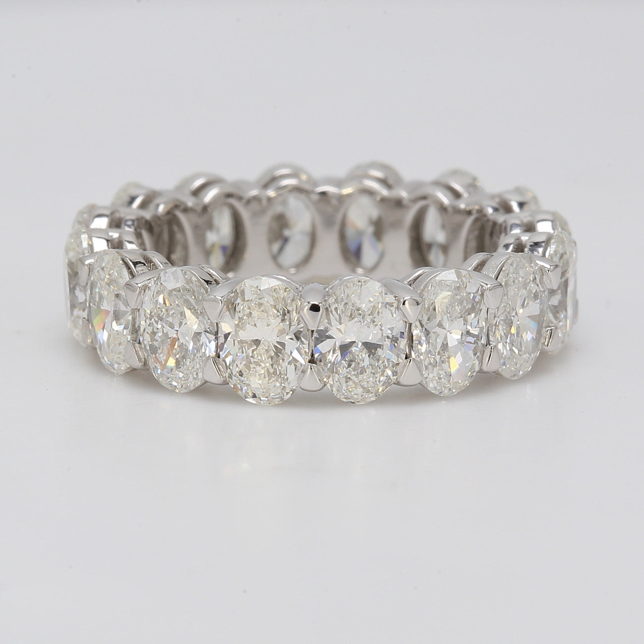 6.43 CTW Oval Platinum Eternity Wedding Band