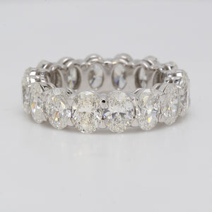 6.43 CTW Oval Platinum Eternity Wedding Band