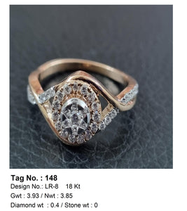 0.40 CTW 18 K Yellow Gold Women S Fashion Ring