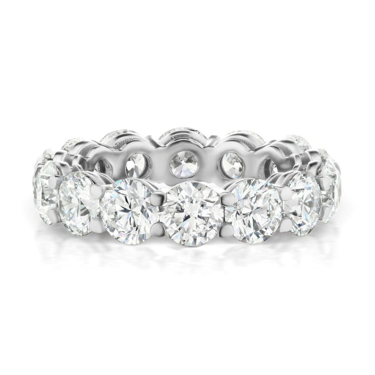 4.55 CTW Round 14 K White Gold Eternity Wedding Band