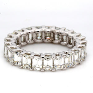 4.92 CTW Emerald Platinum Eternity Wedding Band