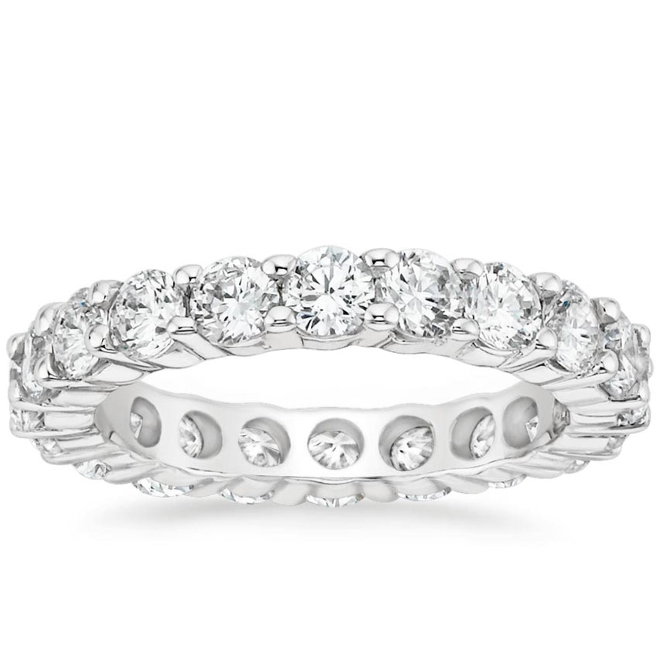 3.12 CTW Round Platinum Eternity Wedding Band