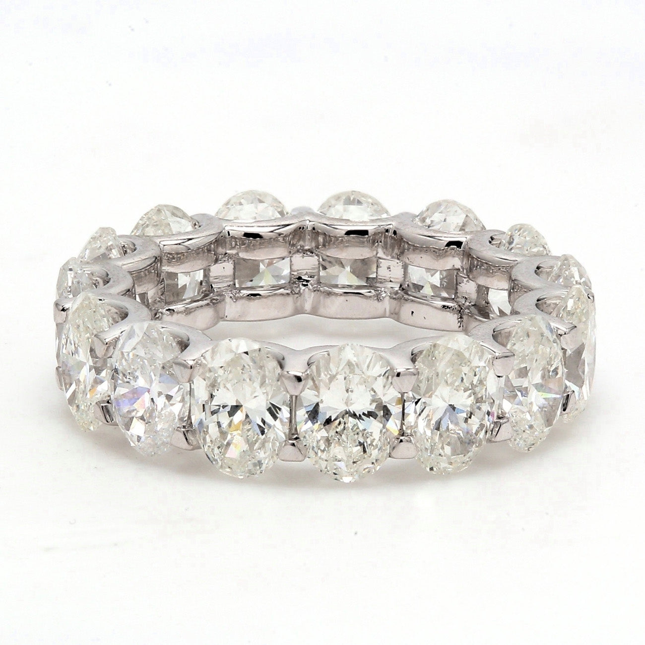 7.67 CTW Oval Platinum Eternity Wedding Band