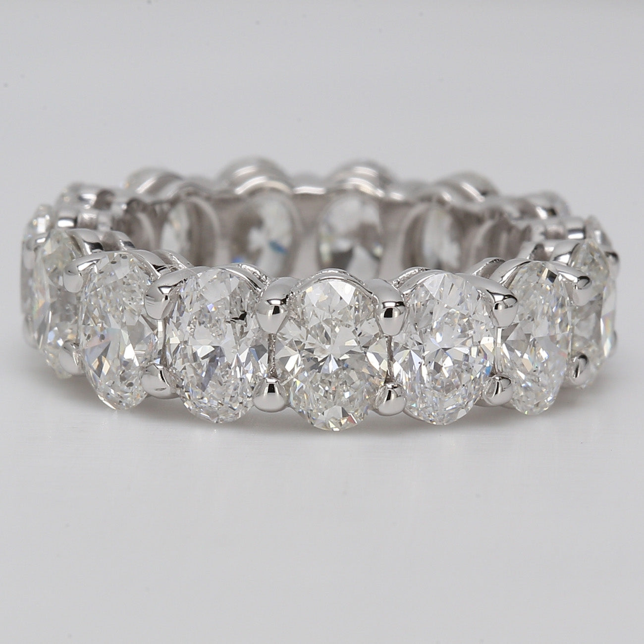 7.71 CTW Oval Platinum Eternity Wedding Band