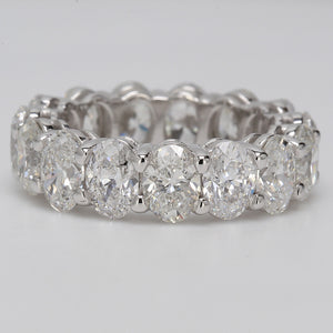 7.71 CTW Oval Platinum Eternity Wedding Band