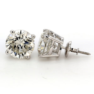 2.00 CTW Round 14 K White Gold Earring Studs