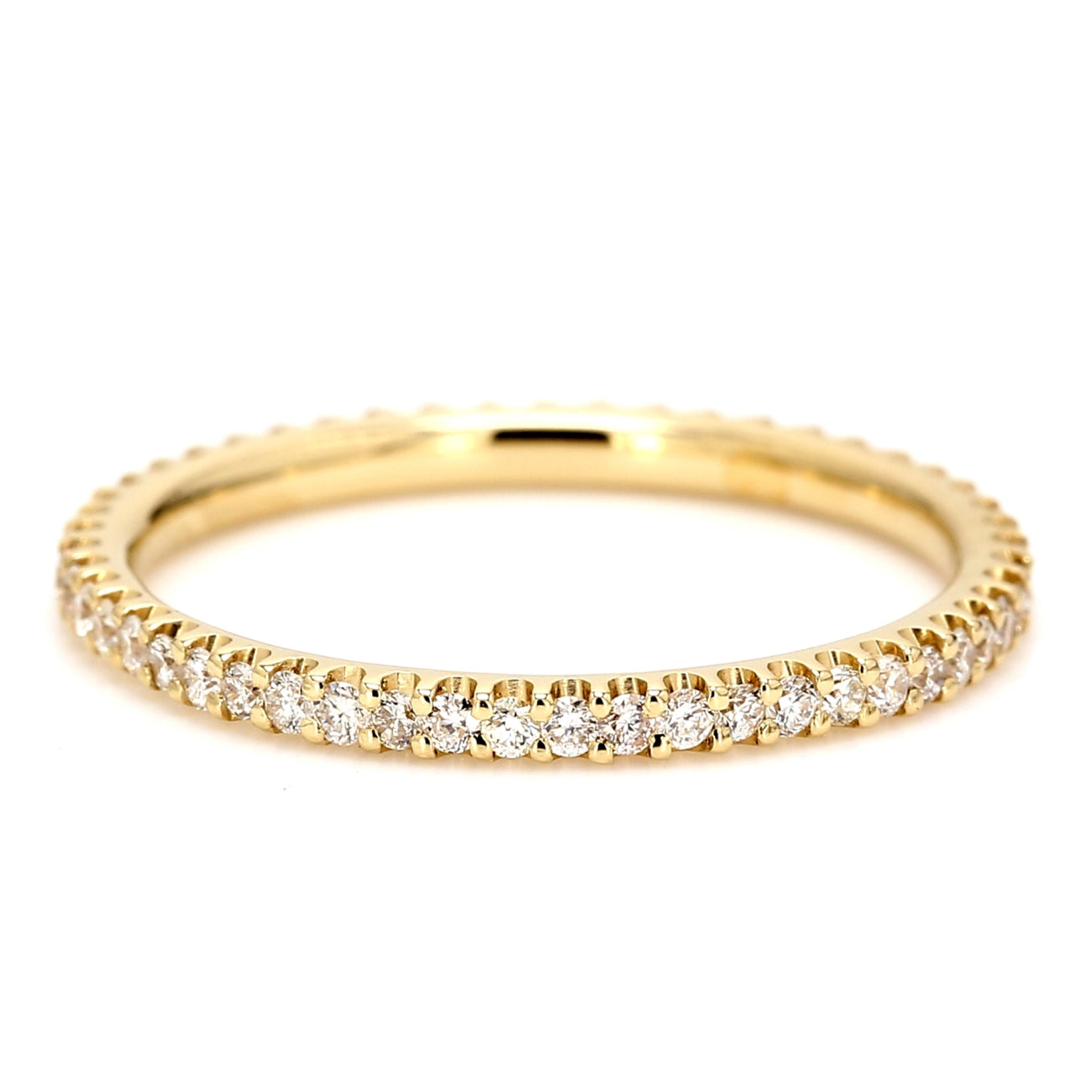 0.44 CTW Round 18 K Yellow Gold Eternity Wedding Band