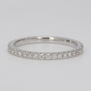 0.45 CTW Round 18 K White Gold Eternity Wedding Band