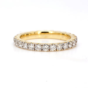 1.00 CTW Round 14 K Yellow Gold Eternity Wedding Band