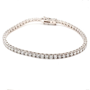 4.91 CTW Round 14 K White Gold Tennis Bracelet