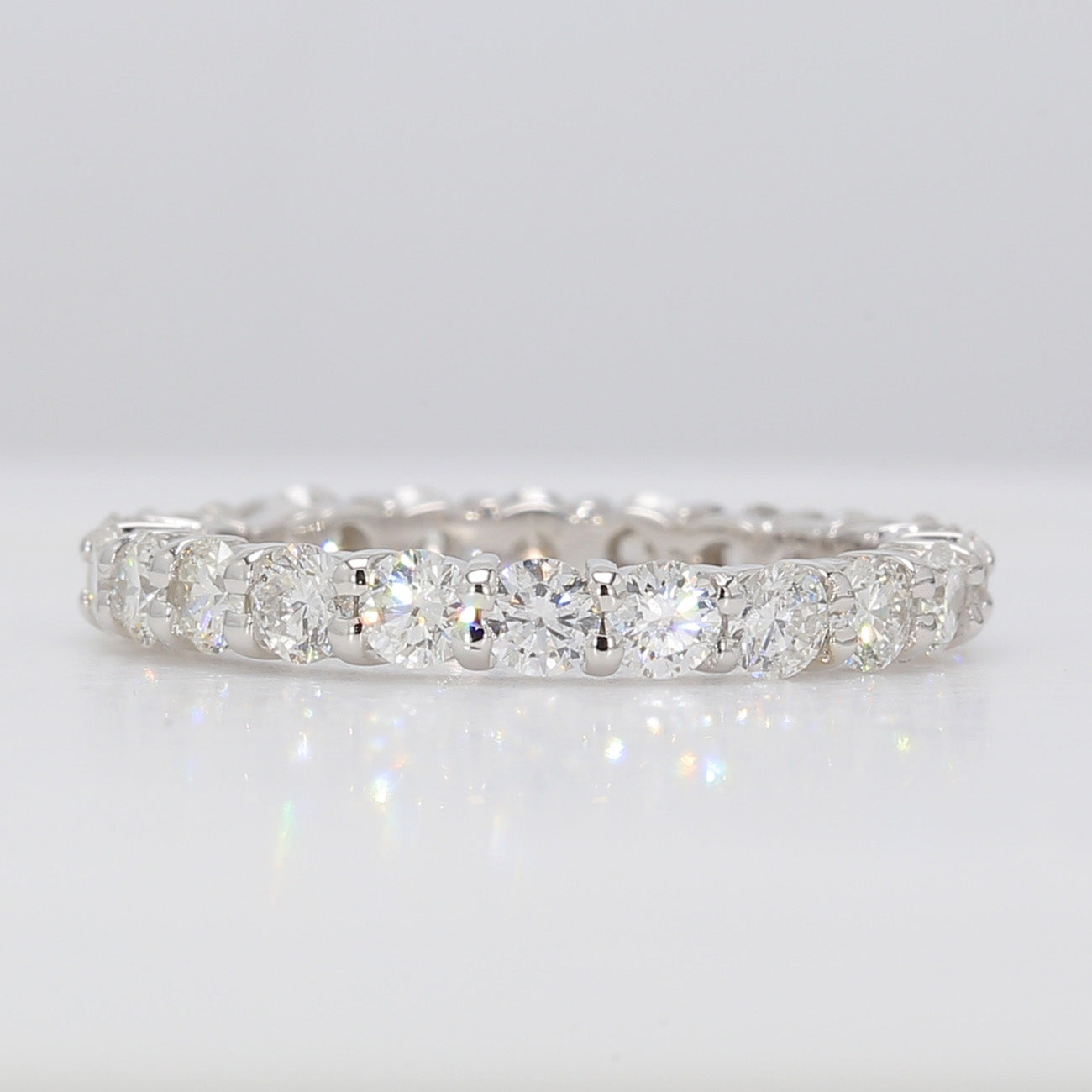 1.68 CTW Round 14 K White Gold Eternity Wedding Band