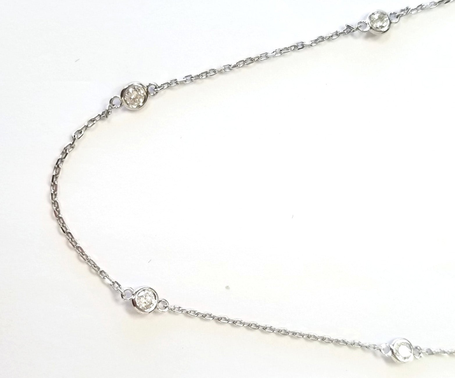 0.82 CTW Round 14 K White Gold (Other) Necklace