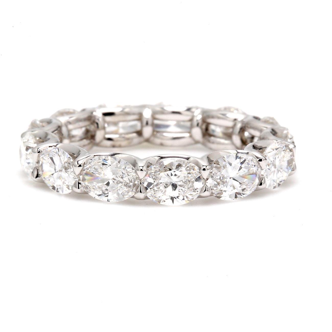 3.09 CTW Oval Platinum Eternity Wedding Band