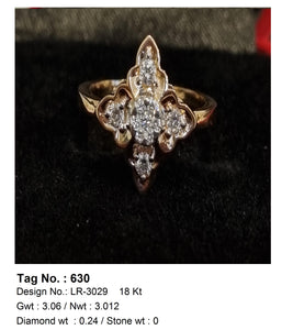 0.24 CTW 18 K Rose Gold (Other) Engagement Ring