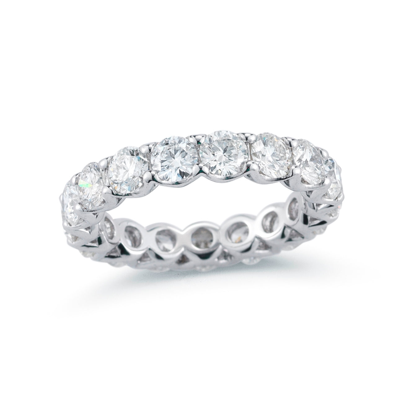 9.10 CTW Round Platinum Eternity Wedding Band