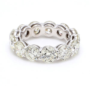 7.76 CTW Round 14 K White Gold Eternity Wedding Band