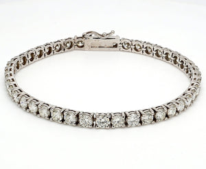 8.05 CTW Round 14 K White Gold Tennis Bracelet