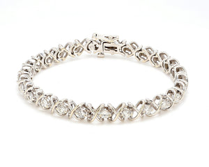 2.60 CTW Round 14 K White Gold (Other) Bracelet