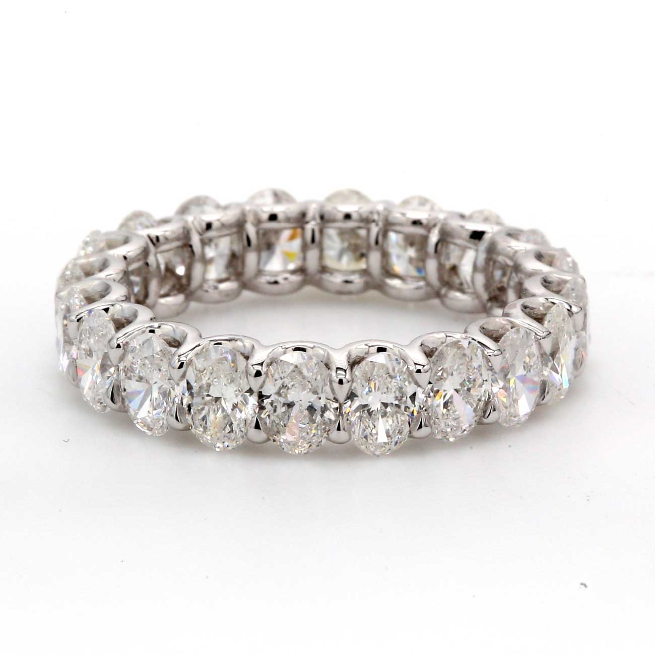 3.73 CTW Oval Platinum Eternity Wedding Band