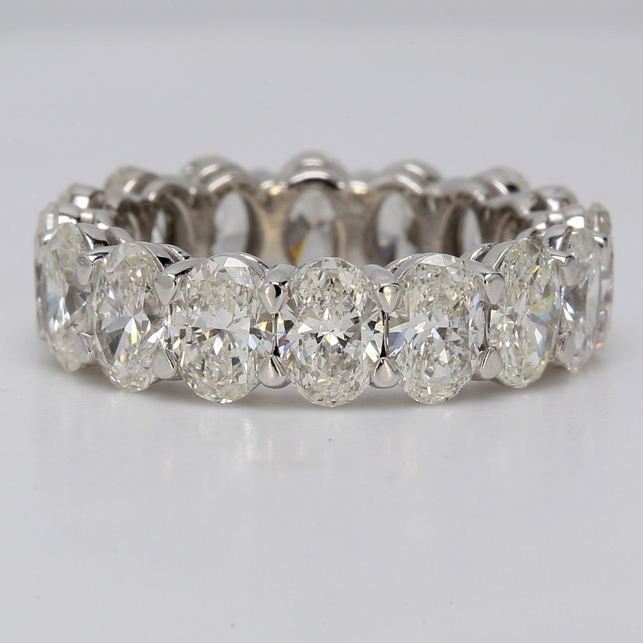 6.55 CTW Oval Platinum Eternity Wedding Band