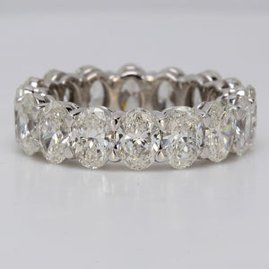 6.55 CTW Oval Platinum Eternity Wedding Band