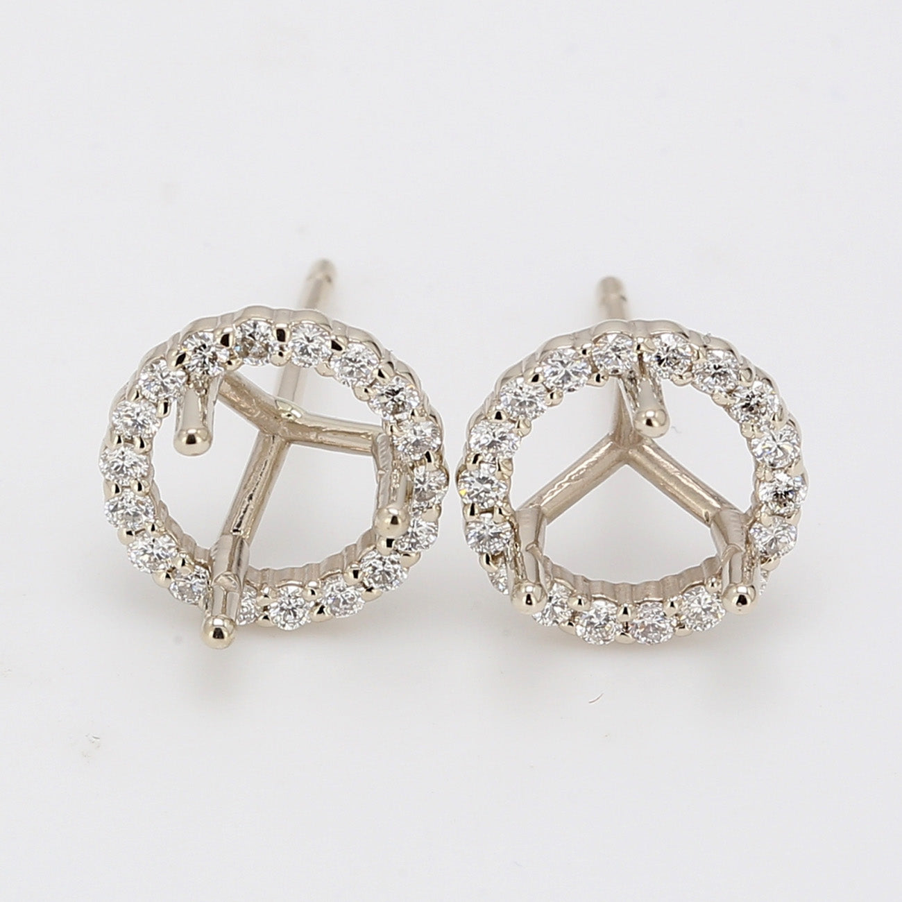 0.44 CTW Round 14 K White Gold Earring Studs