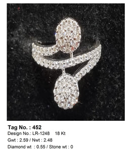 0.55 CTW 18 K Yellow Gold Women S Fashion Ring