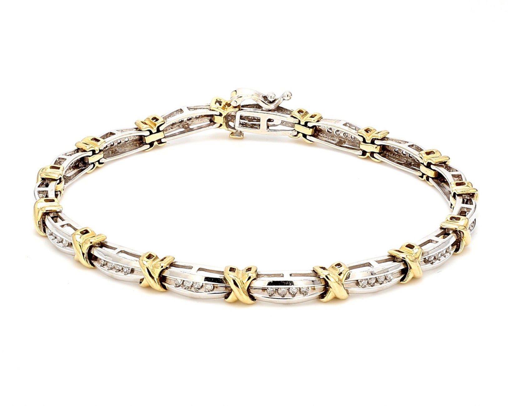 0.30 CTW Round Mix Metal (Other) Bracelet