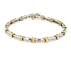 0.30 CTW Round Mix Metal (Other) Bracelet