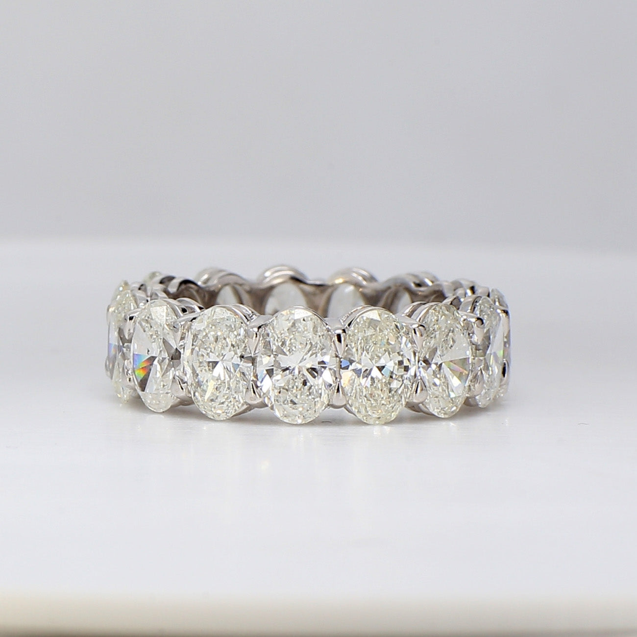 7.76 CTW Oval Platinum Eternity Wedding Band