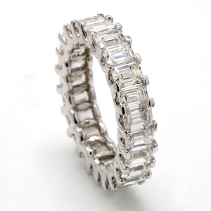 5.81 CTW Emerald Platinum Eternity Wedding Band