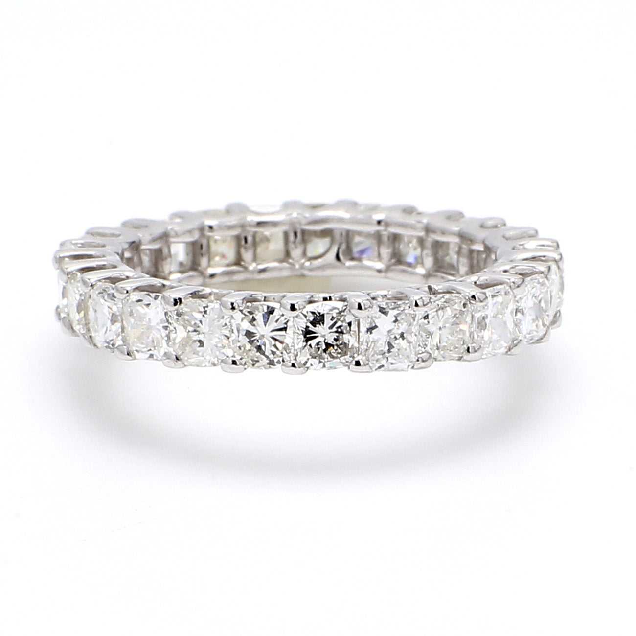 3.50 CTW Cushion Platinum Eternity Wedding Band