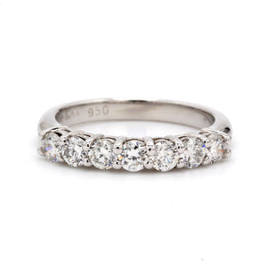 0.59 CTW Round Platinum Diamond Wedding Band