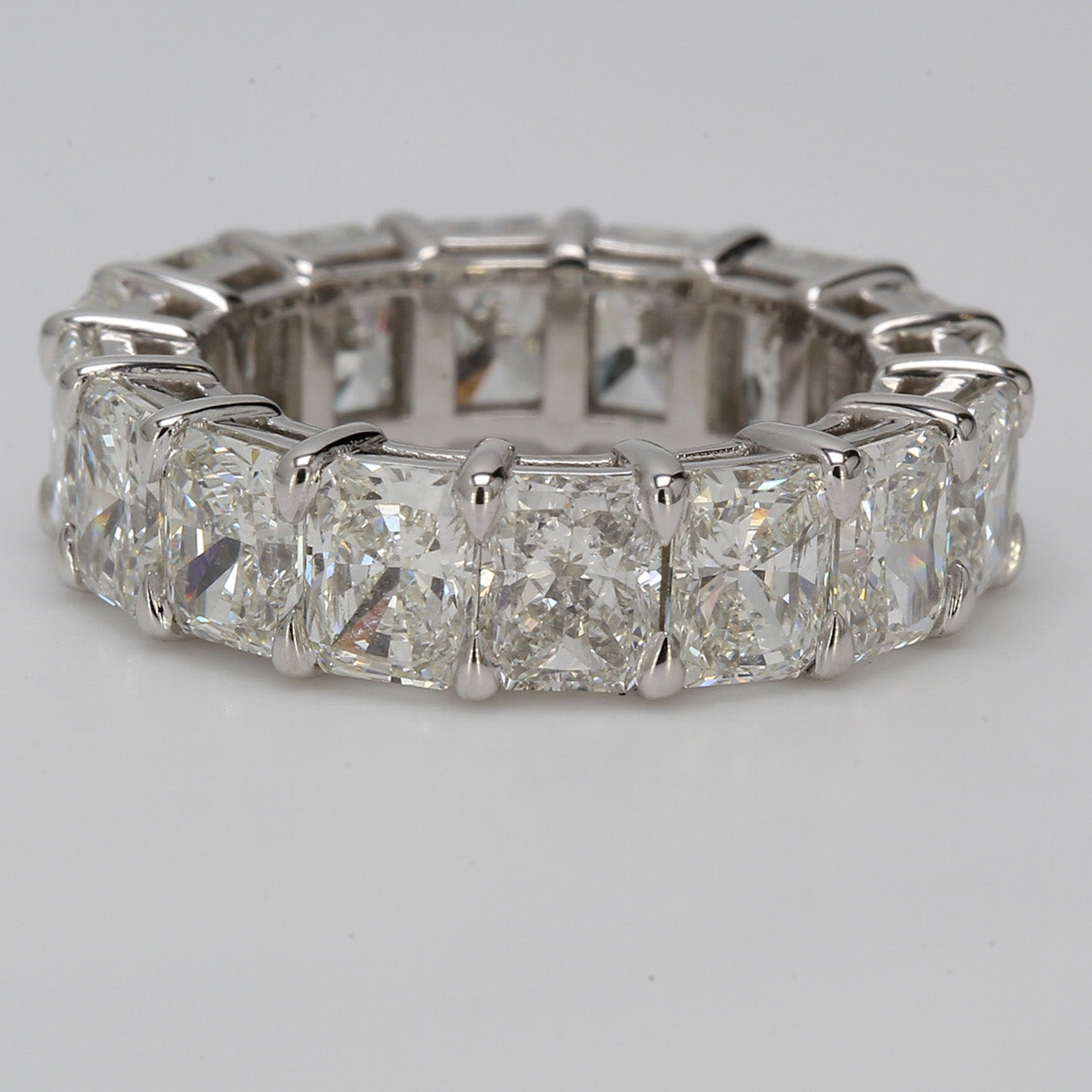 8.75 CTW Radiant Platinum Eternity Wedding Band