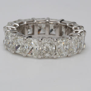 8.75 CTW Radiant Platinum Eternity Wedding Band