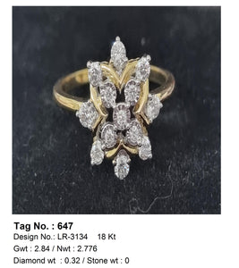 0.32 CTW 18 K Rose Gold (Other) Engagement Ring