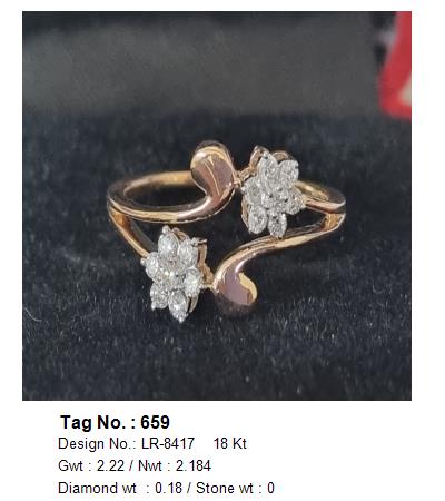 0.18 CTW 18 K Rose Gold (Other) Engagement Ring