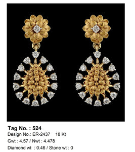 0.46 CTW 18 K Yellow Gold (Other) Earrings