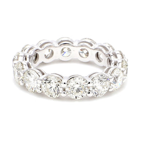 5.78 CTW Round 14 K White Gold Eternity Wedding Band