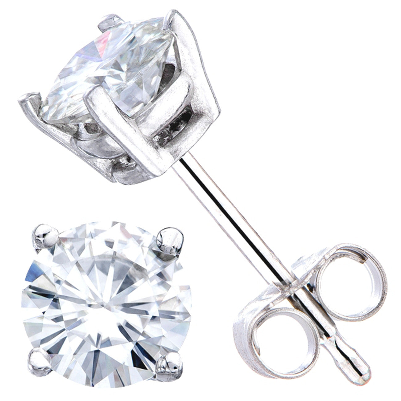 0.36 CTW Round 14 K White Gold Earring Studs