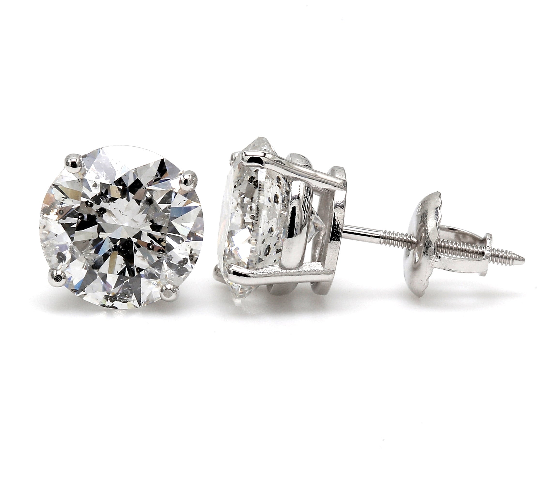 1.56 CTW Round 14 K White Gold Earring Studs