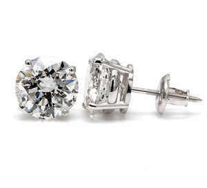 1.56 CTW Round 14 K White Gold Earring Studs