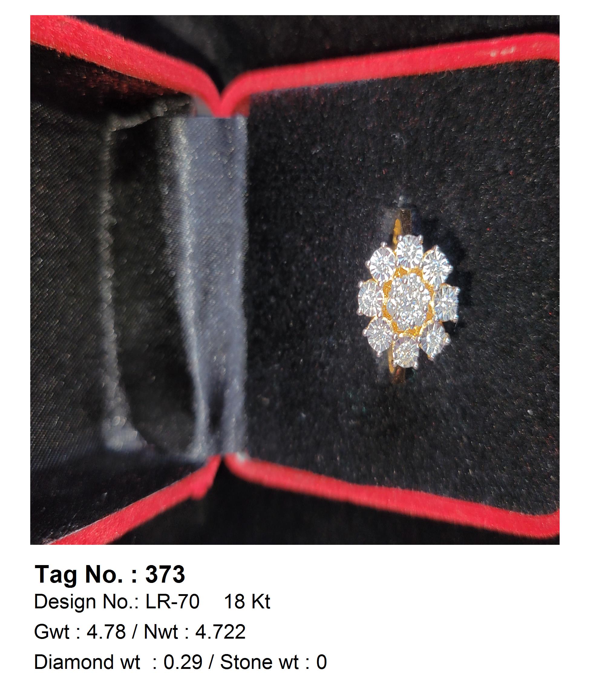 0.29 CTW 18 K Yellow Gold Women S Fashion Ring