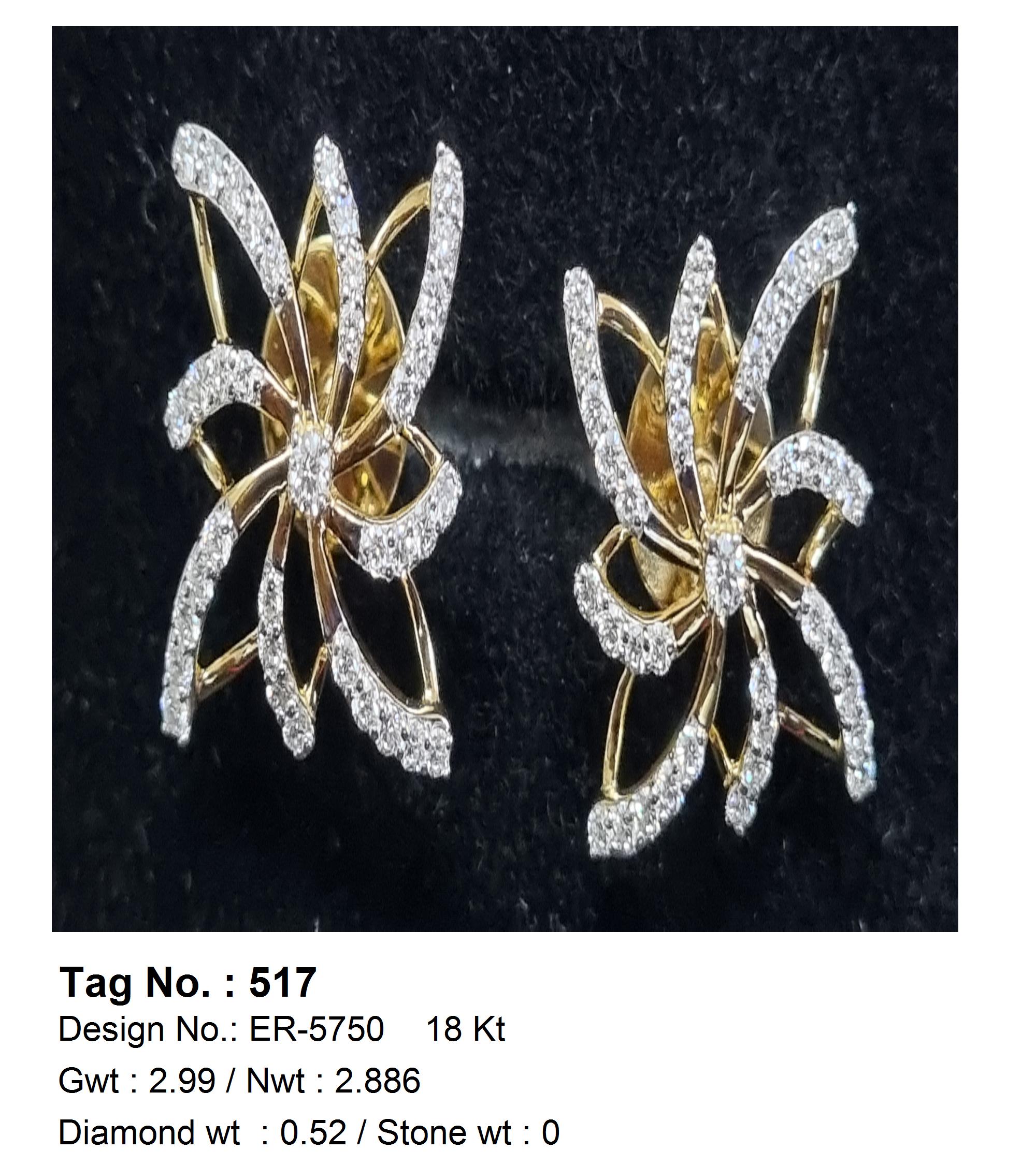 0.52 CTW 18 K Yellow Gold (Other) Earrings