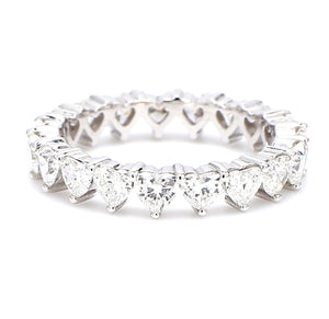 2.25 CTW Heart Platinum Eternity Wedding Band